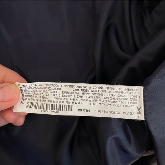 Zara Man Basic Collection Blazer XXL Classic Black, Like New, Minimalist Design - Picture 15 of 16